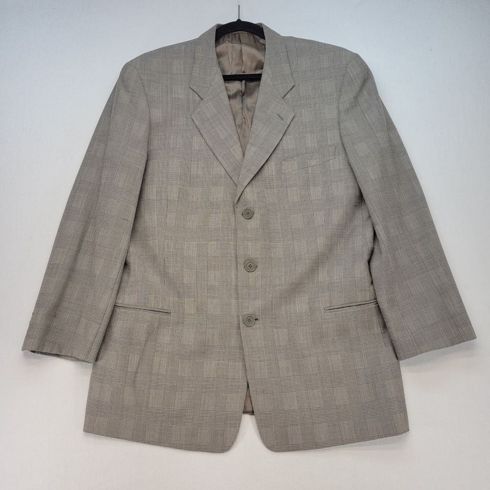 Giorgio Armani Blazer Mens 42 Brown Plaid Le Collezioni Barneys Italy Sport Coat